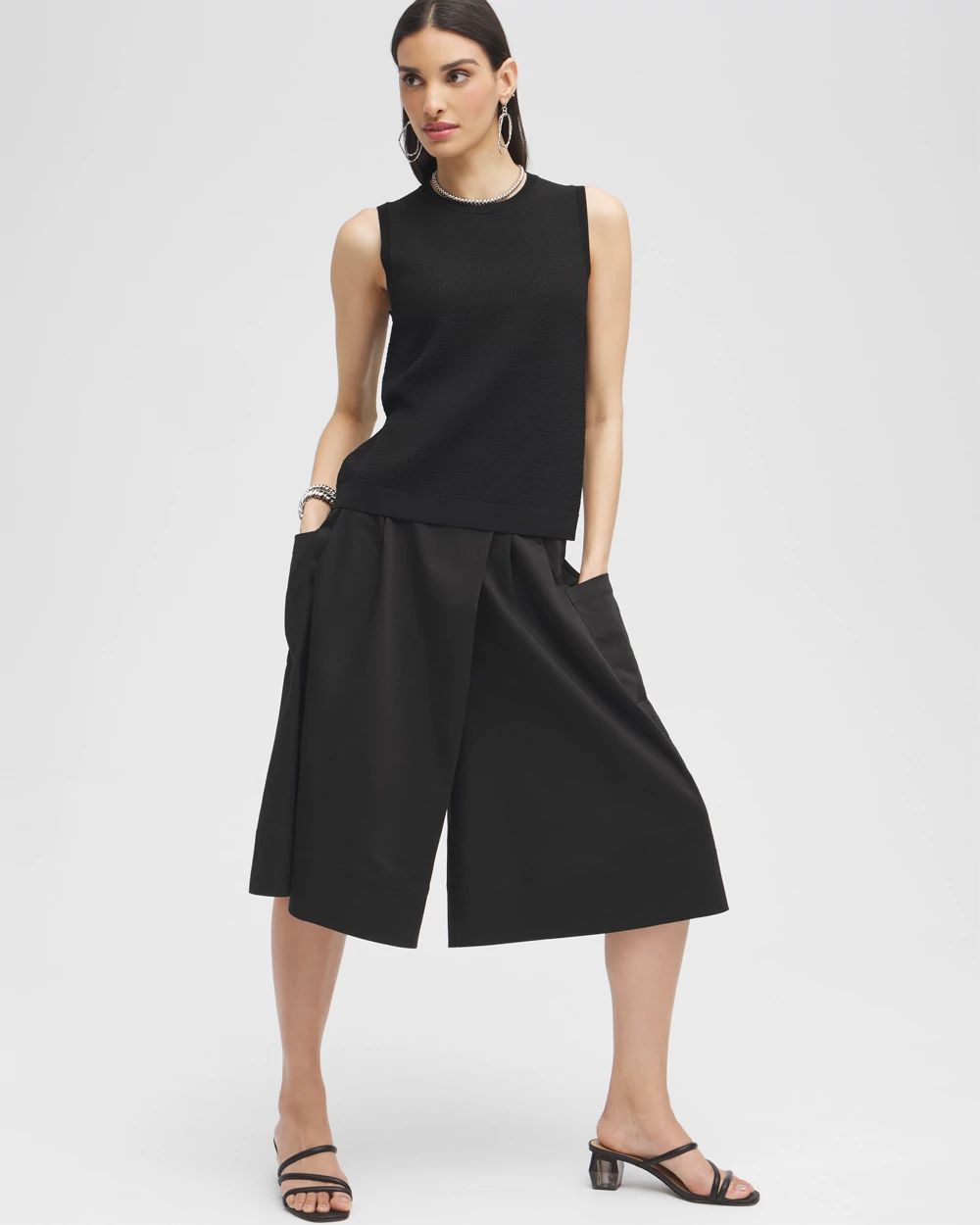 ★chemehc★BOW CULOTTES SKIRT (BLACK)★正規品/韓国送料込 Lyocell Skirt EMMI - Black | COOSH